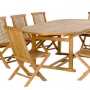 set 107 -- 43 x 71-94 inch 0val extension table (tb f-a016 r)  & folding chairs (ch-139)